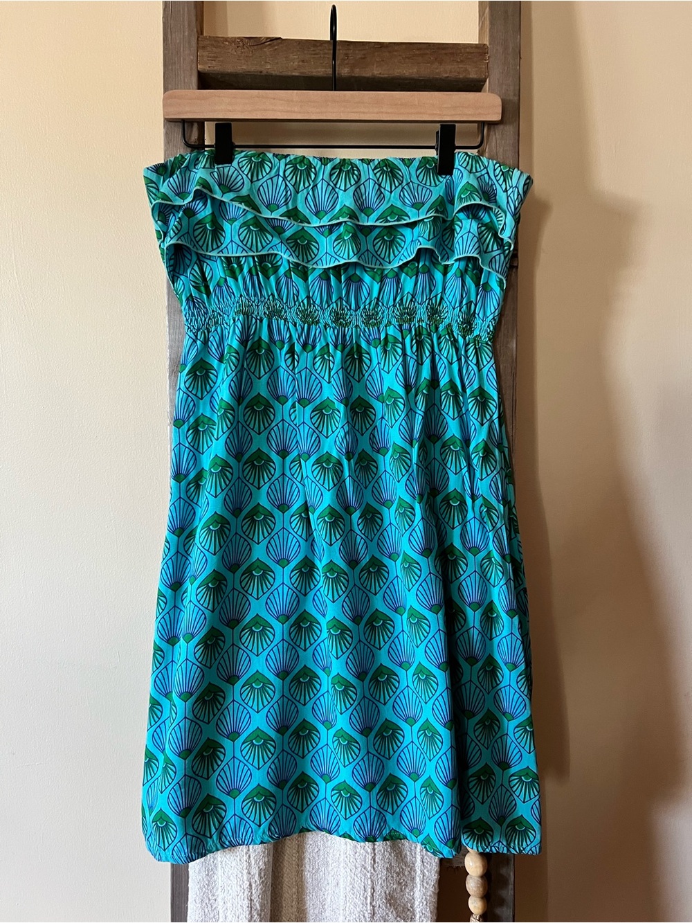 Escapada Strapless Ruffled Top Mini Dress Womens Size large